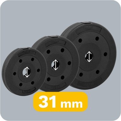 Obciążenie bitumiczne zestaw 30kg ( 8x1.25kg + 4x2.5kg + 2x5kg ), otwór 31mm,  REBEL ACTIVE