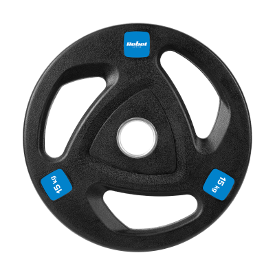 Obciążenie żeliwne olimpijskie gumowane zestaw 2x15kg, otwór 51mm , REBEL ACTIVE