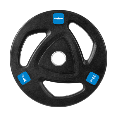 Obciążenie żeliwne olimpijskie gumowane 20kg, otwór 51mm , REBEL ACTIVE