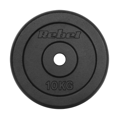 Obciążenie żeliwne zestaw 2x10kg, otwór 31mm, talerz klasyczny, REBEL ACTIVE
