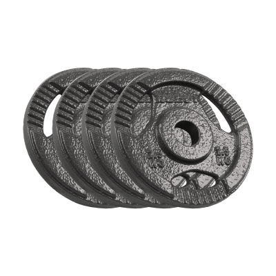Obciążenie żeliwne zestaw 4x2.5kg, otwór 31mm, talerz z uchwytami, REBEL ACTIVE