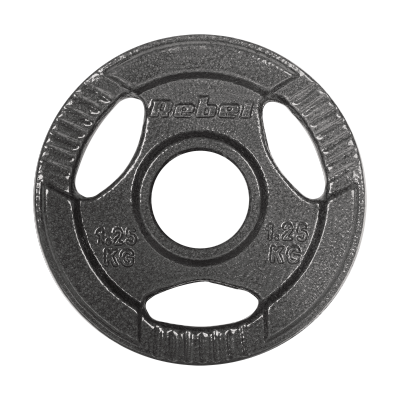 Obciążenie żeliwne olimpijskie zestaw 4x1.25kg, otwór 51mm, talerz z uchwytami, REBEL ACTIVE