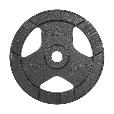 Obciążenie żeliwne olimpijskie 20kg, otwór 51mm, talerz z uchwytami, REBEL ACTIVE