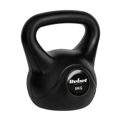 Kettlebell bitumiczny 6 kg REBEL ACTIVE