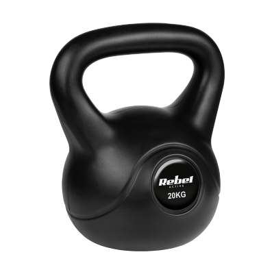 Kettlebell bitumiczny 20 kg REBEL ACTIVE