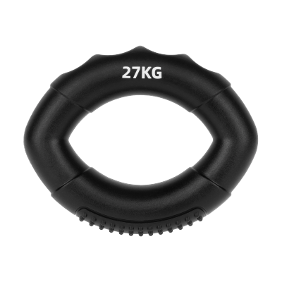 Silikonowy ściskacz do rąk do rehabilitacji rąk, 0 - 27 kg , czarny , REBEL ACTIVE