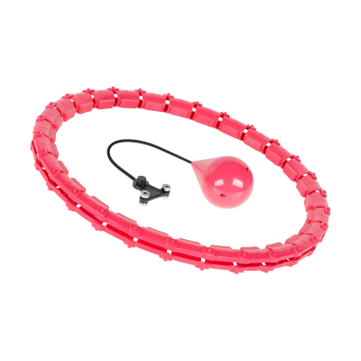 Smart Hula Hop odchudzające koło z wypustkami i obciążeniem 50cm, różowe, REBEL ACTIVE