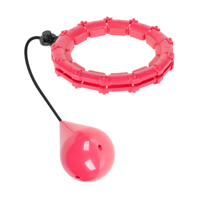 Smart Hula Hop odchudzające koło z wypustkami i obciążeniem 50cm, różowe, REBEL ACTIVE