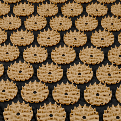 Mata zdrowotna ECO z kolcami do akupresury z poduszką, 130x50cm, XXL, złote kolce,  Rebel Active