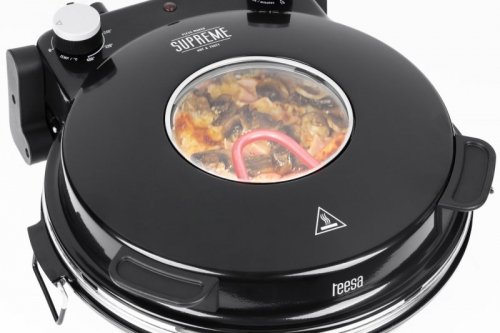 Piec do pizzy TEESA SUPREME, 1200 W, 32 cm , okienko , wyjmowany kamień