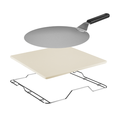 Piec do pizzy SUPREME ELITE 2200 W, 450 stopni, dwie grzałki, okno, LED, 33 cm, różna programy pieczenia