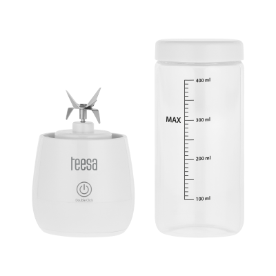 Blender bezprzewodowy, szklany kubek, 450ml, 100W , 6 noży
