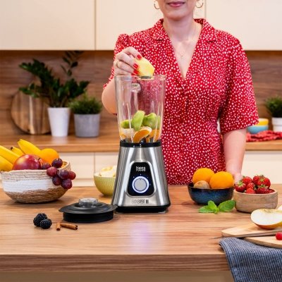 Blender kielichowy EASY EXPERT GO 1300W , szklany kielich 1,5L + kubek podróżny 600 ml