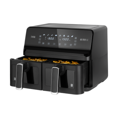 Frytkownica beztłuszczowa TEESA AIR FRYER DUAL POT XXL 8L 2700W
