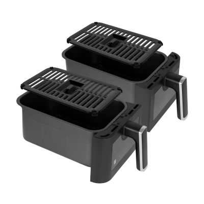 Frytkownica beztłuszczowa TEESA AIR FRYER DUAL POT XXL 8L 2700W