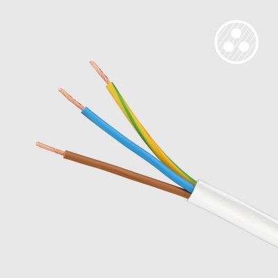 Przedłużacz 5 gniazd 5m typu niemieckiego z przełącznikiem (3x1,5mm) Rebel biały
