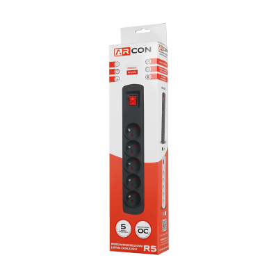 Listwa zasilająca R5 5g 3m czarna ARcon