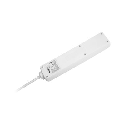 Przedłużacz 5 gniazd 3m typu francuskiego bez przełącznika (3x1,5mm) Rebel biały