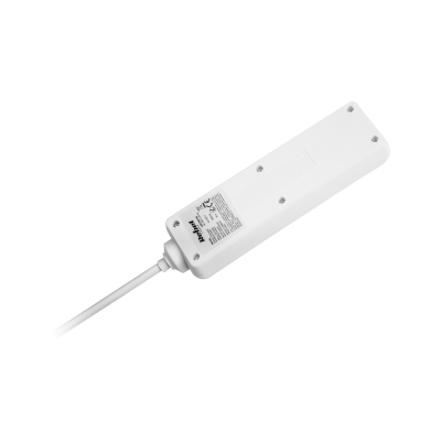Przedłużacz biały Rebel 3 gniazda , kabel 3m (3x1,5mm) z przełącznikiem