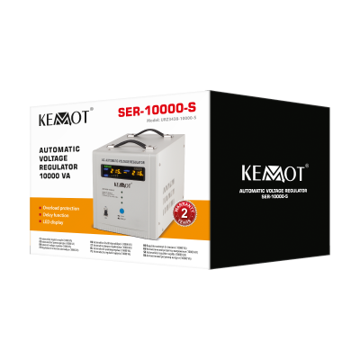 Automatyczny stabilizator napięcia  KEMOT SER-10000-S , precyzja 8%
