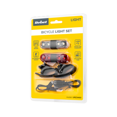 Komplet świateł do roweru ( z przewodem USB)