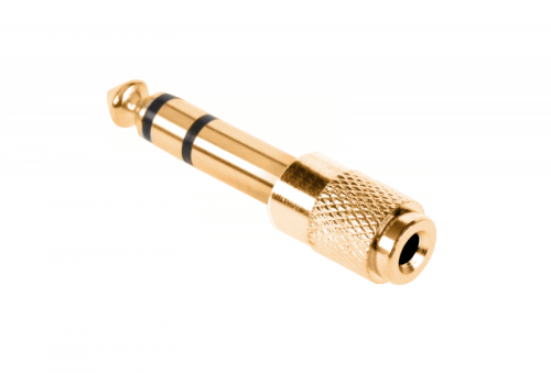 Złącze Jack 6.3/3.5 złoty-metal