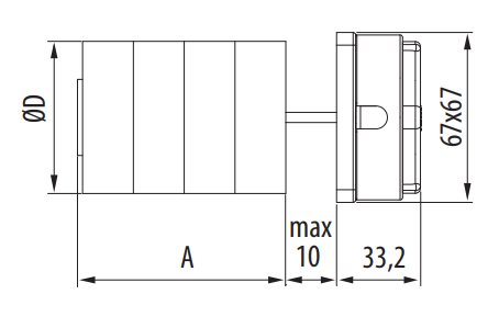Łącznik krzywkowy 0-1 40A B.1021 Pawbol
