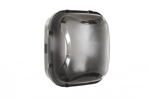 Oprawa PANDA KARO, E27, 18W, klosz przeźroczysty, podstawa czarna, z czujnikiem ruchu, odporna na UV, 230V, IK10, IP54, D.317354CR Pawbol