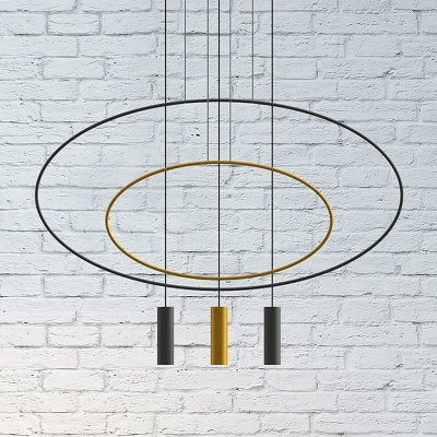 Lampa wisząca HOLAR 2 czarna