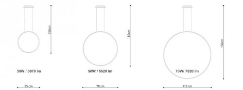 Lampa wisząca RIO 110 biały LED 4000K