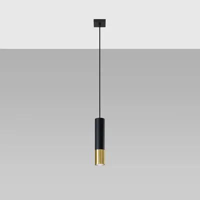 Lampa wisząca LOOPEZ 1 czarny/złoty