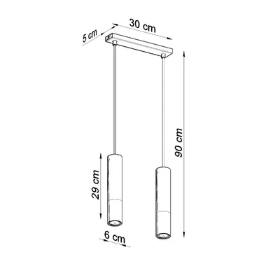 Lampa wisząca LOOPEZ 2 czarny/złoty