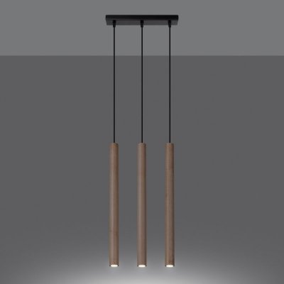 Lampa wisząca PASTELO 3L drewno