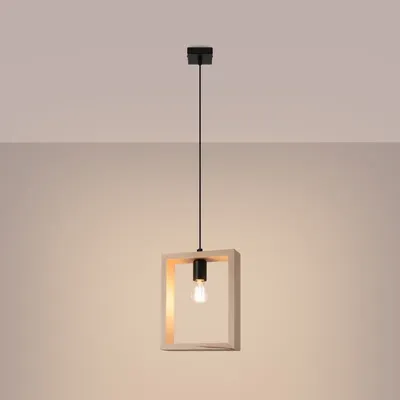 Lampa wisząca ARIES naturalne drewno