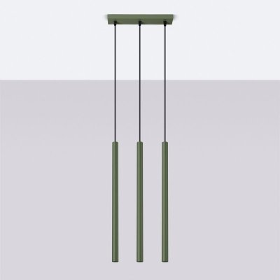 Lampa wisząca PASTELO 3P zielona oliwka