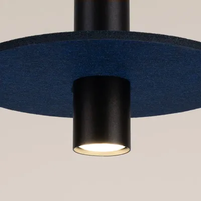 Lampa wisząca PELTA 1 czarna/granatowa