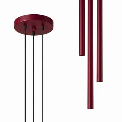 Lampa wisząca PASTELO 3P burgund
