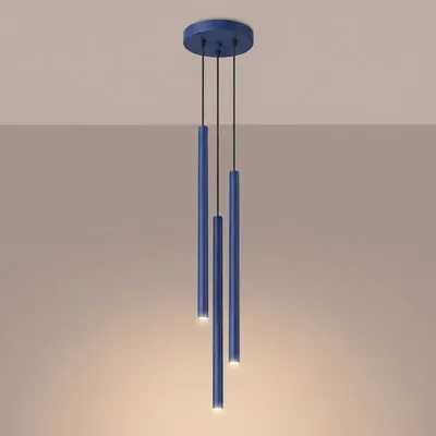 Lampa wisząca PASTELO 3P ultramaryna