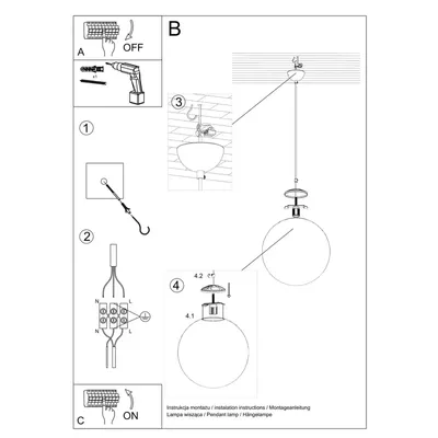 Lampa wisząca UGO 30 złota