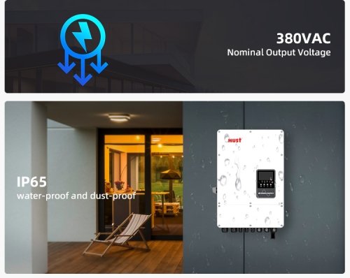 Inwerter falownik hybrydowy trójfazowy 6,5kW PH11-6.5KL3-EU MUST