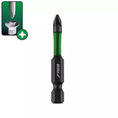 Końcówki wkrętakowe udarowe Pozidiv PZ2x50mm, 2szt blister