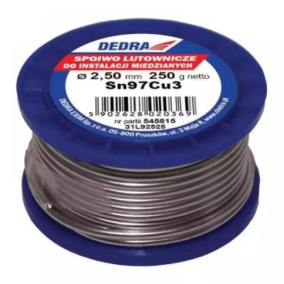 Spoiwo lutownicze 2,5mm 250g 97%SN SN97Cu3