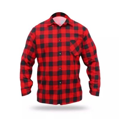 Koszula flanelowa czerwona, rozm.XXXL, 100% bawełna