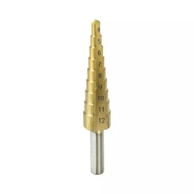 Wiertło stopniowe 4-12mm, HSS,TiN