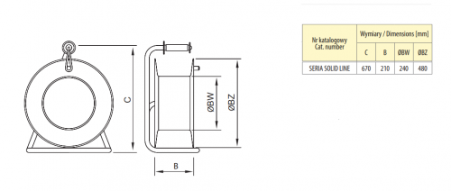 Przedłużacz 30m 2x32/5 2x250V(400V) SOLID LINE B.1141-30 Pawbol