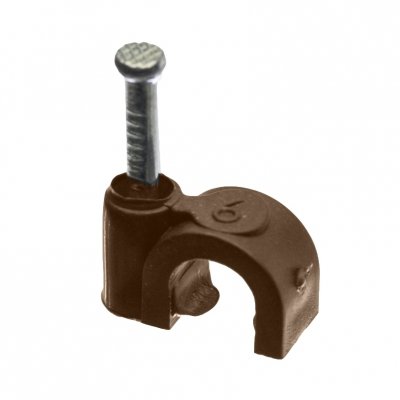 Uchwyt kablowy z gwoździem, fi6mm, okrągły, brązowy, 50szt, H.7004B -50 PawbolPowrótZapisz i wyjdźZapisz