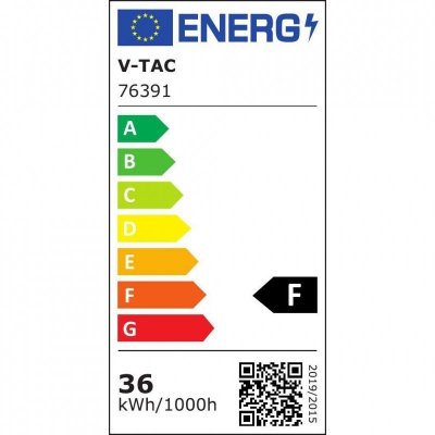 Oprawa sufitowa plafoniera V-TAC 36W LED okrągły 35cm natynkowy IP44 czarny VT-8630B 3000K 3820lm