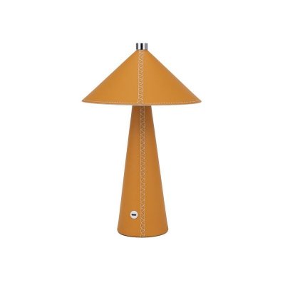 Lampka stołowa nocna V-TAC 3W LED 33cm CCT ładowanie USB-C ściemnianie żółta skóra VT-10117-Y 3000K-6000K 240lm