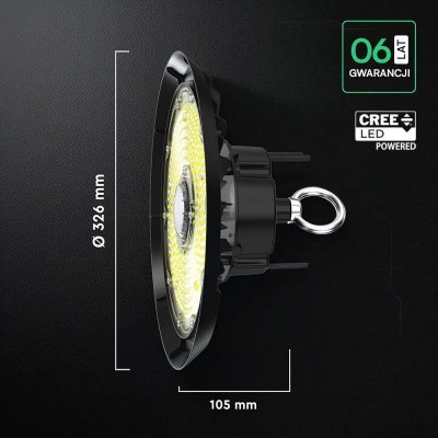 Oprawa V-TAC LED UFO high bay CREE CHIP IP65 ALU 135Lm/W 200W VT-91202 4000K 27000lm 6 lat gwarancji