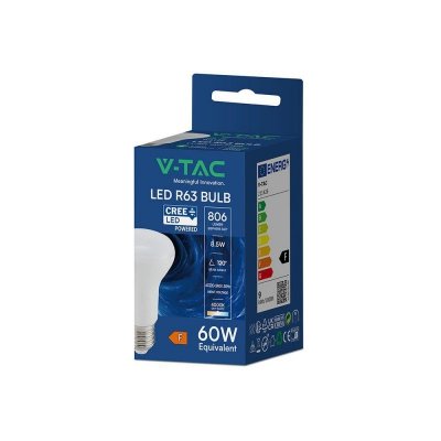 Żarówka LED V-TAC CREE CHIP 8,5W E27 R63 VT-263 4000K 806lm 6 lat gwarancji